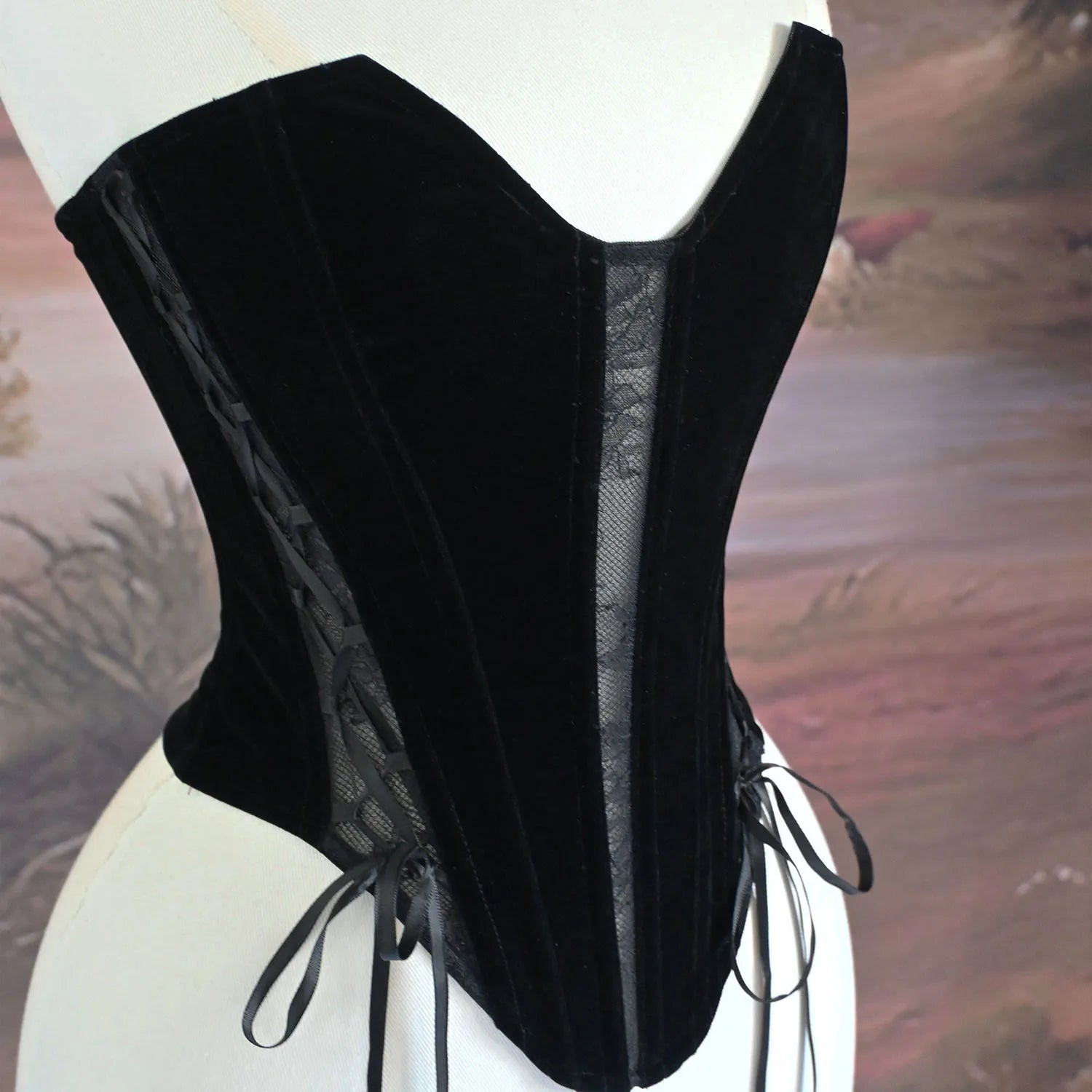 Corset velours profil