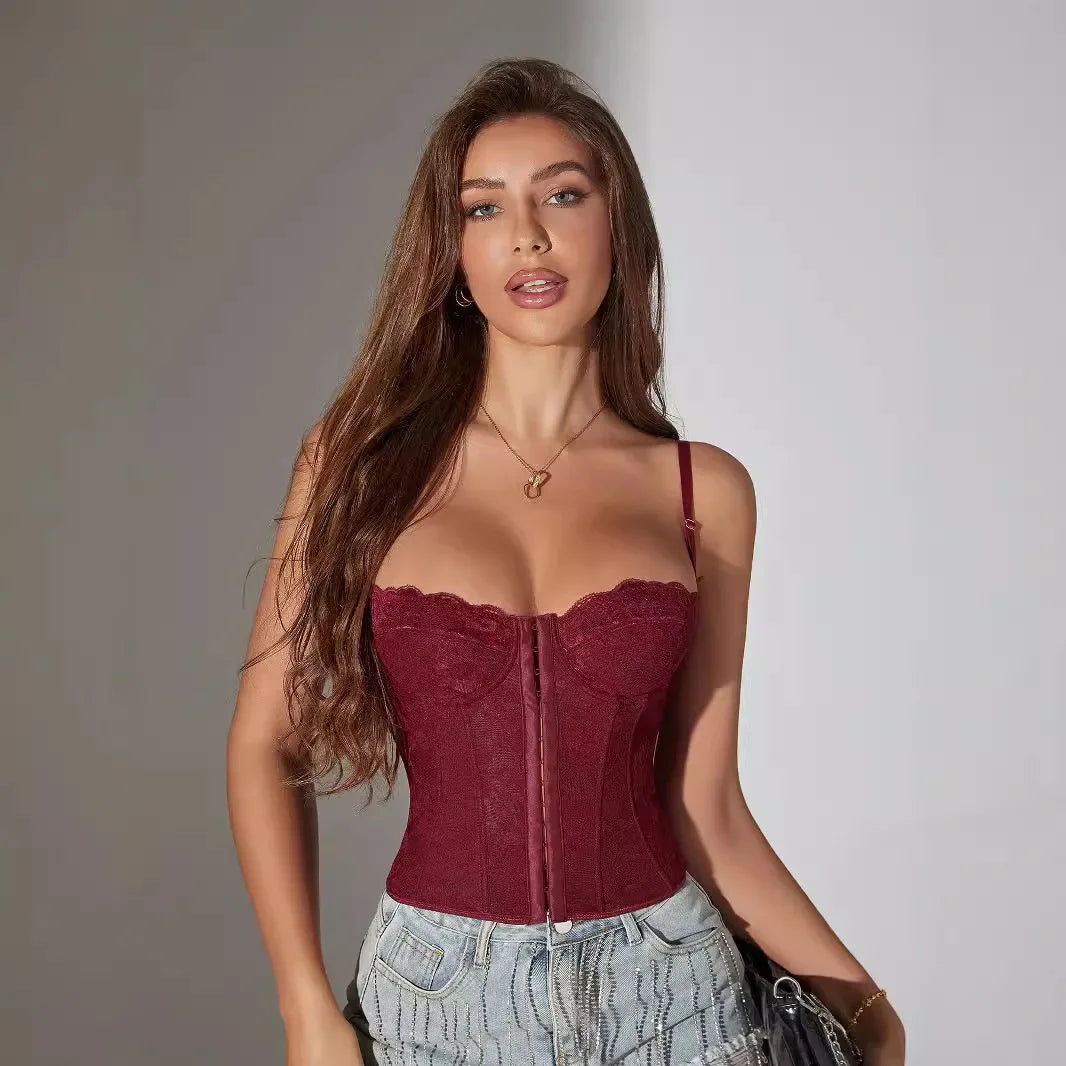 Corset vin rouge