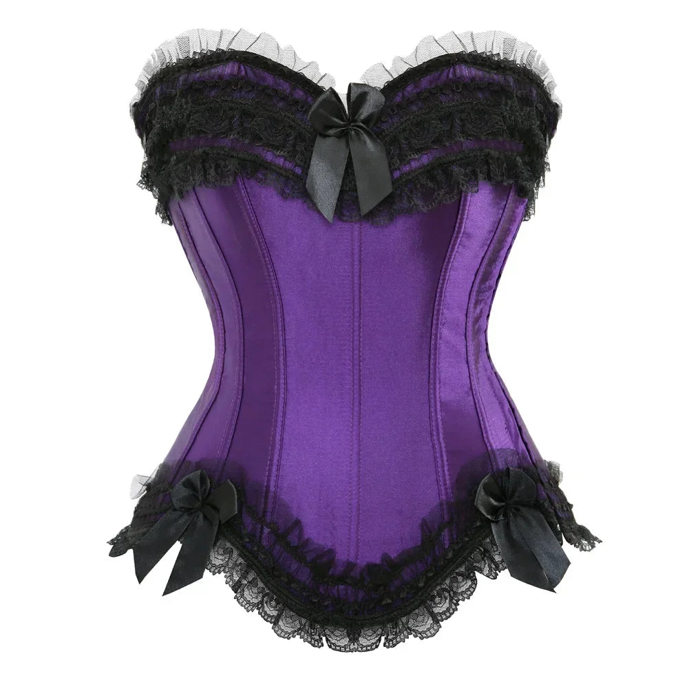 Corset violet mariage