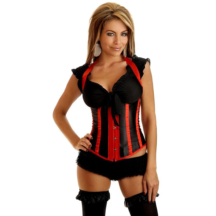 Dracula corset rouge sur mannequin