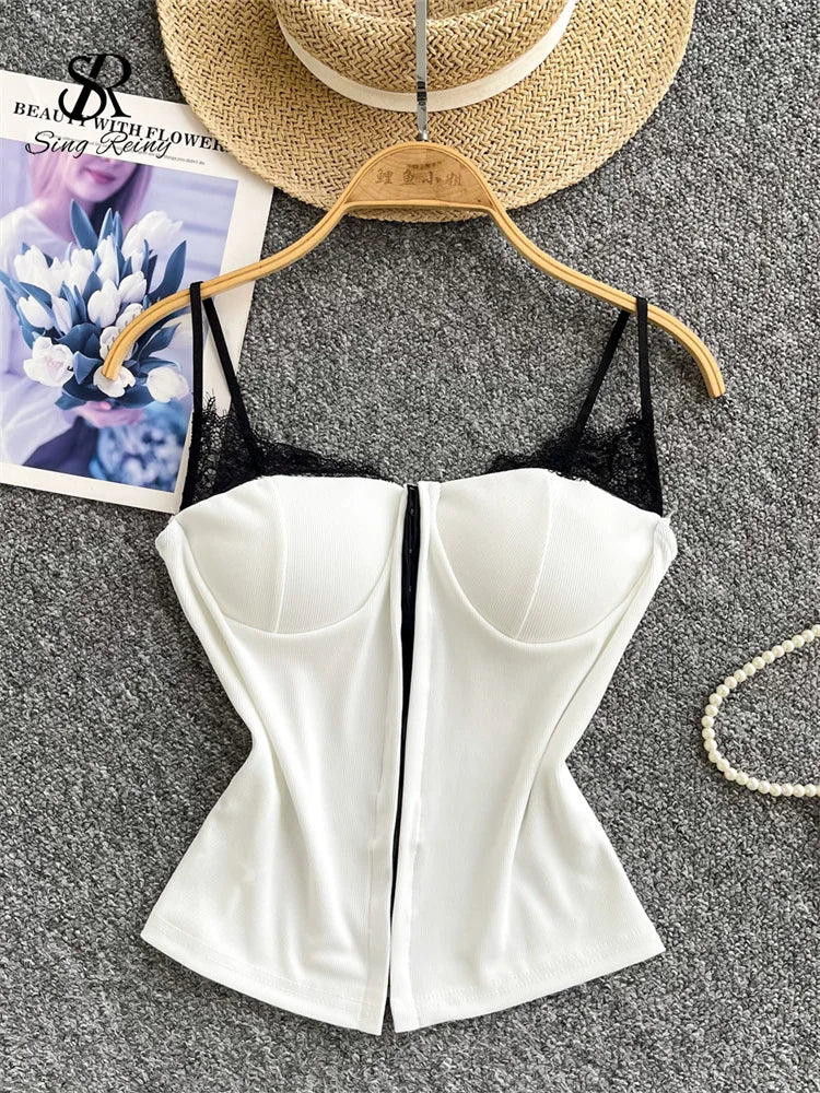Faux corset blanc