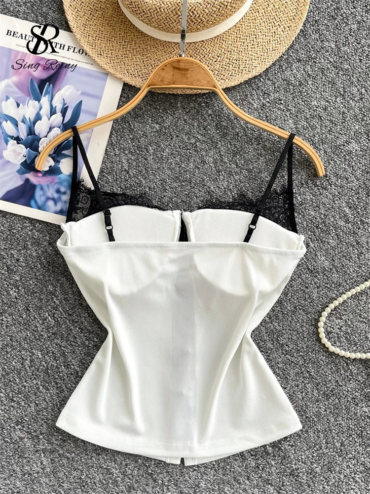 Faux corset blanc dos