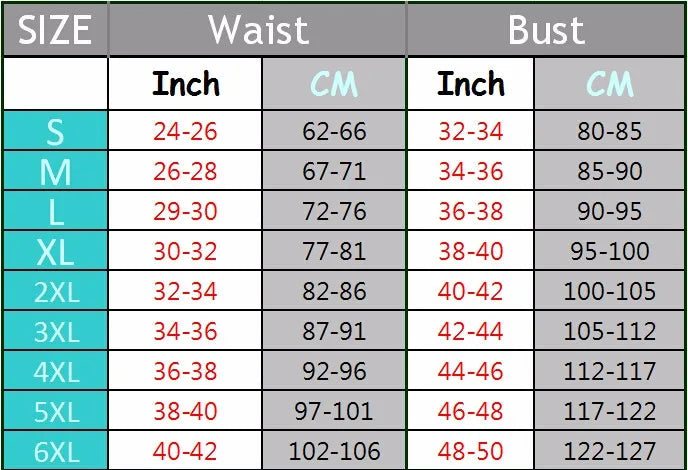 Guide des tailles Dracula corset