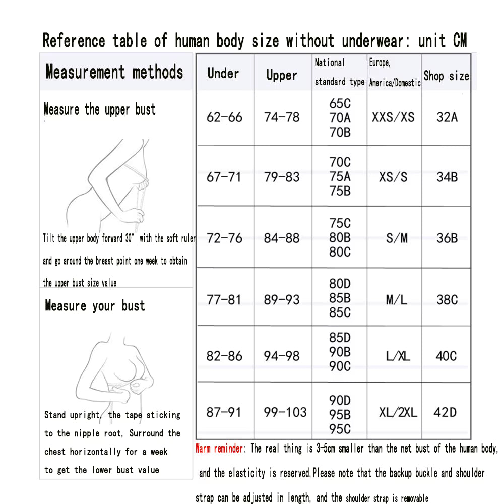 guide des tailles corset à starss