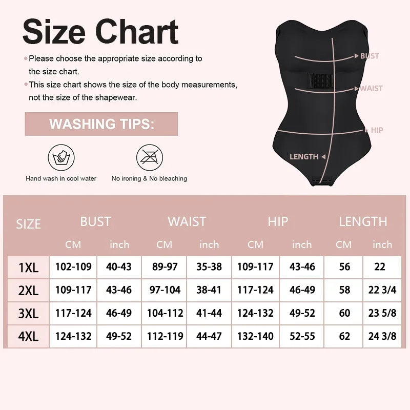 Guide des tailles corset combiné