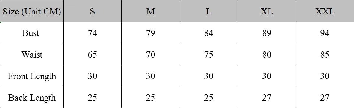 Guide des tailles corset médiéval