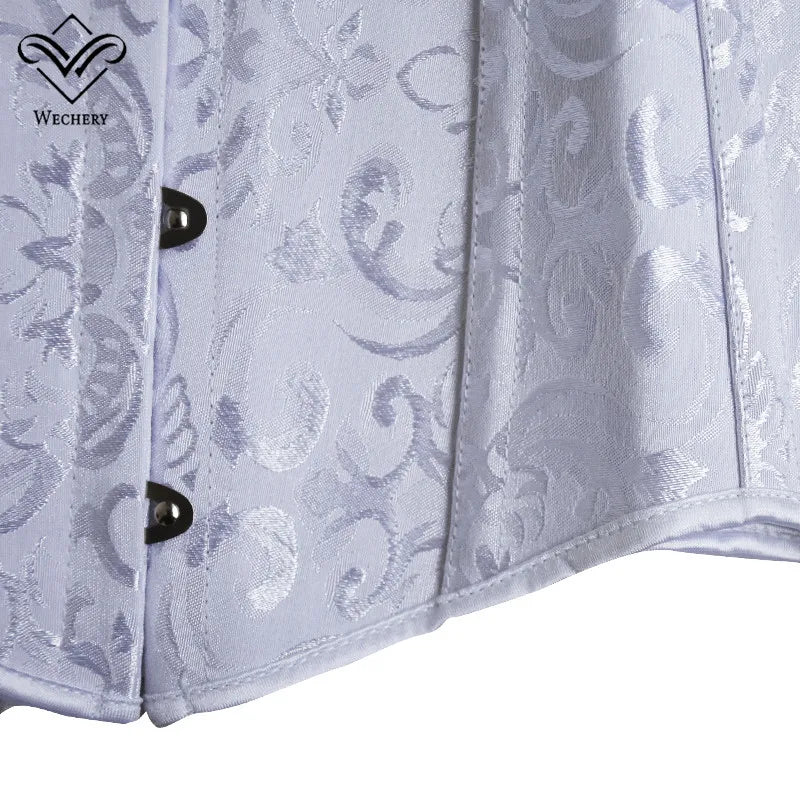 Large corset blanc détail