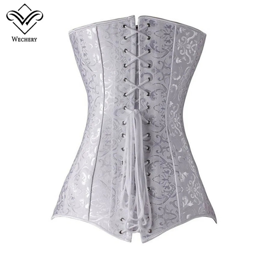 Large corset blanc dos
