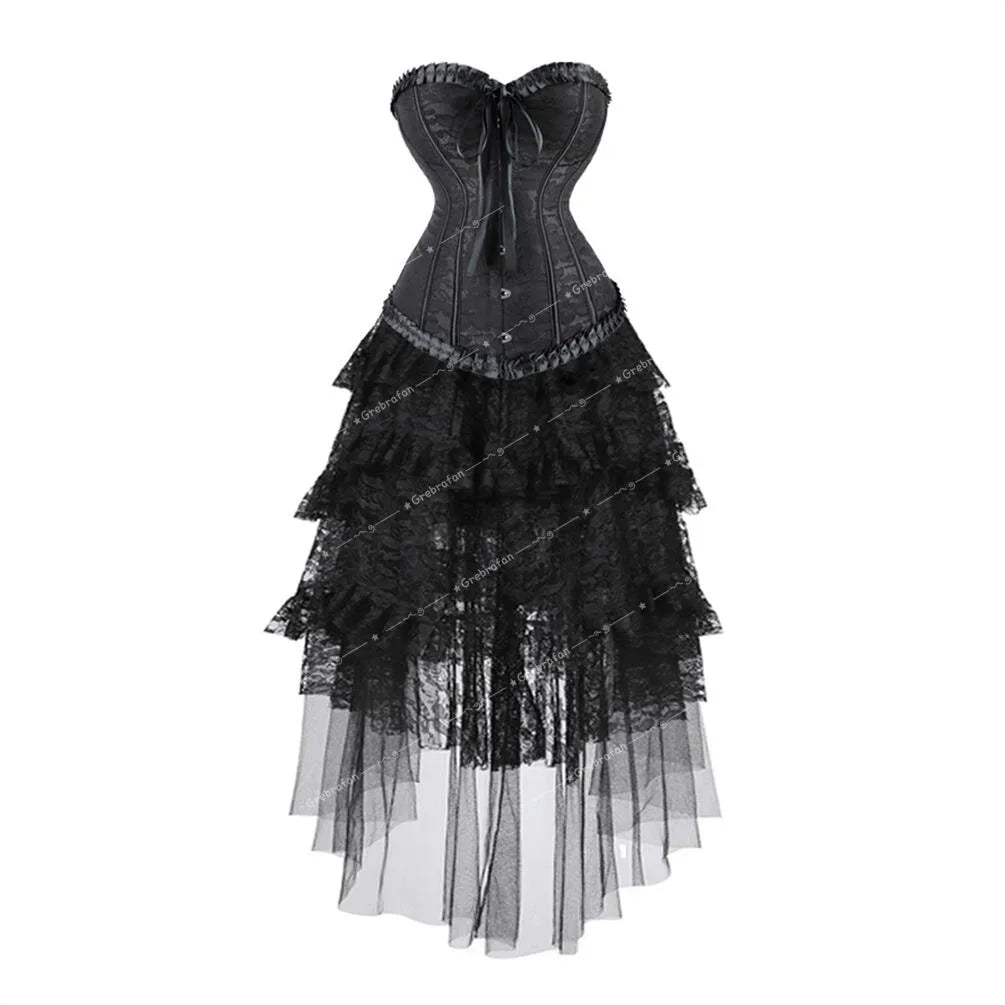 Robe Victorienne avec corset noir