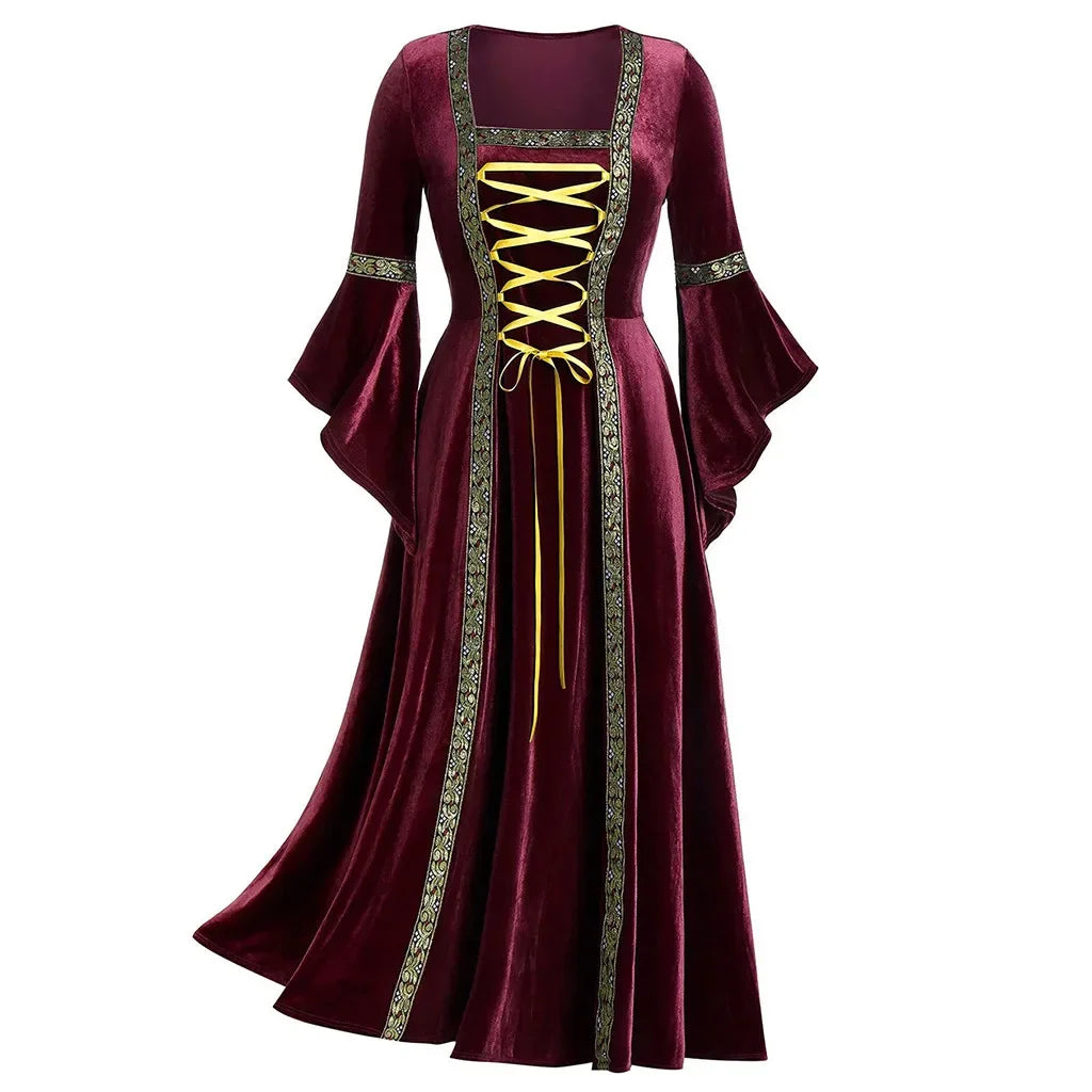 Robe corset ancienne bordeaux
