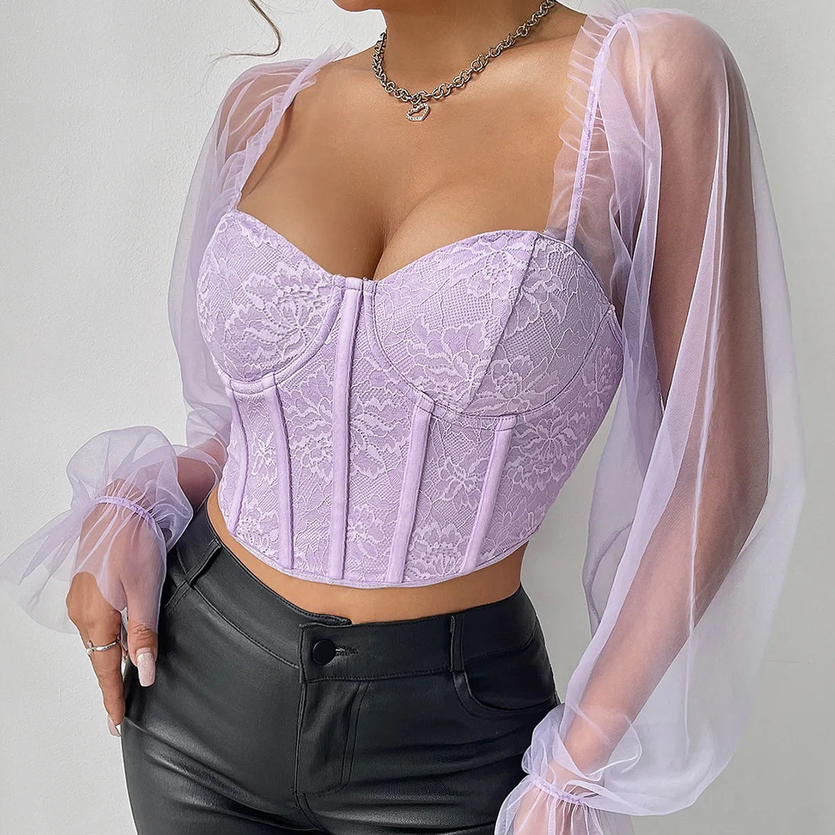 Tenue corset lavande