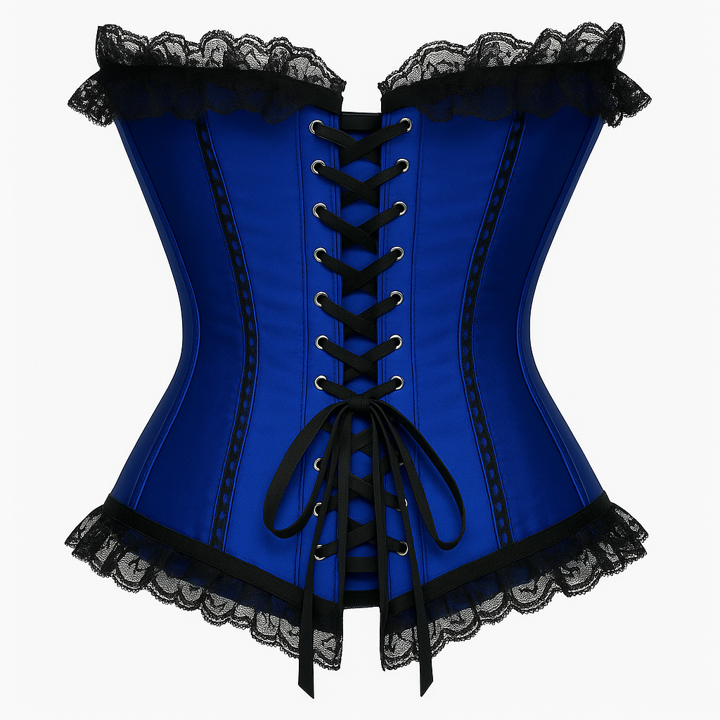 corset bleu dos